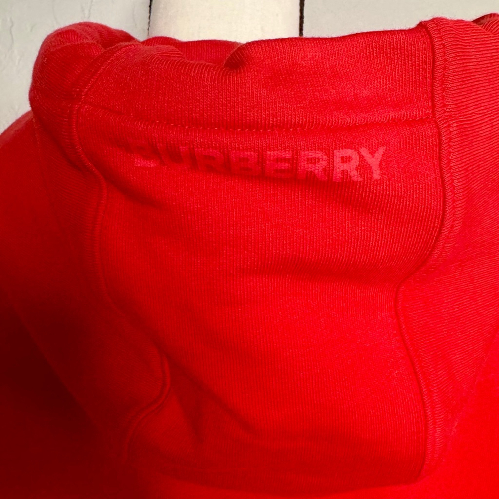 BURBERRY LOVE Hooded Oversized Sweatshirt Red St Valentine's Day NWT - Medium - Picture 9 of 15